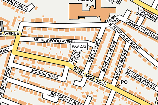 KA9 2JS map - OS OpenMap – Local (Ordnance Survey)