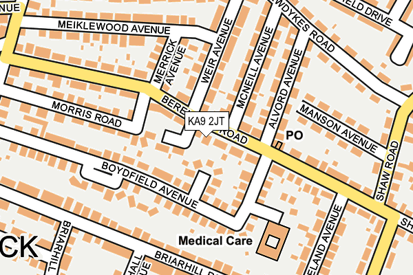 KA9 2JT map - OS OpenMap – Local (Ordnance Survey)