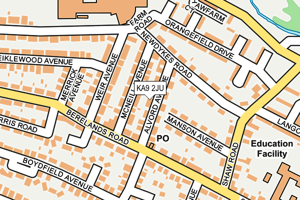 KA9 2JU map - OS OpenMap – Local (Ordnance Survey)