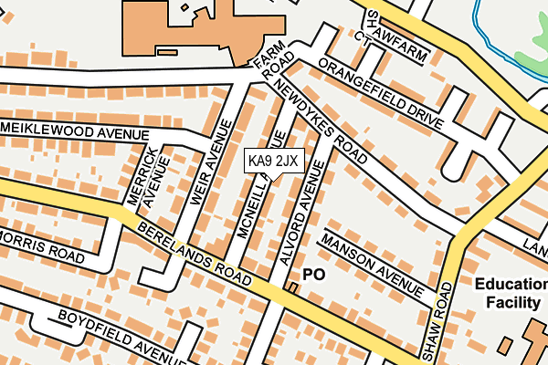 KA9 2JX map - OS OpenMap – Local (Ordnance Survey)