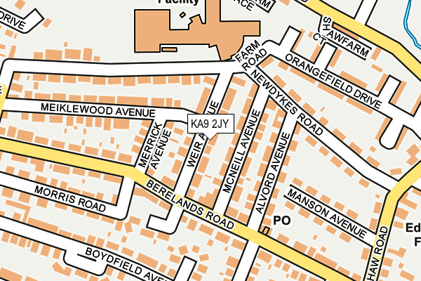 KA9 2JY map - OS OpenMap – Local (Ordnance Survey)