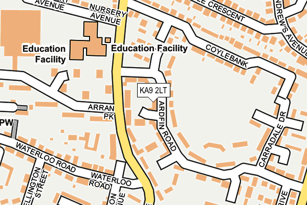 KA9 2LT map - OS OpenMap – Local (Ordnance Survey)