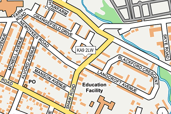 KA9 2LW map - OS OpenMap – Local (Ordnance Survey)