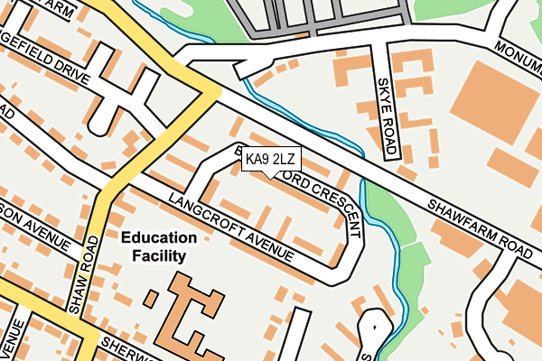 KA9 2LZ map - OS OpenMap – Local (Ordnance Survey)
