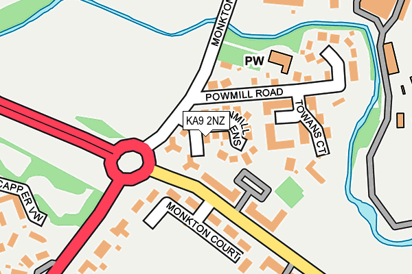 KA9 2NZ map - OS OpenMap – Local (Ordnance Survey)