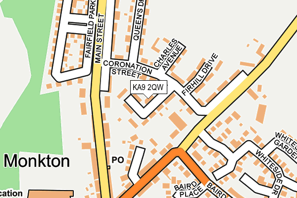 KA9 2QW map - OS OpenMap – Local (Ordnance Survey)