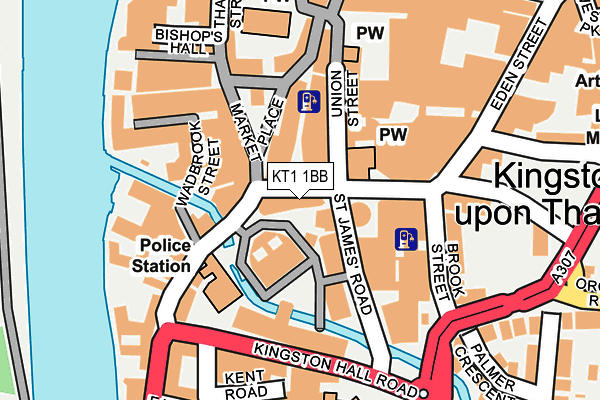 KT1 1BB map - OS OpenMap – Local (Ordnance Survey)