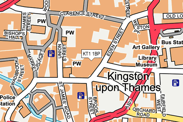 KT1 1BP map - OS OpenMap – Local (Ordnance Survey)