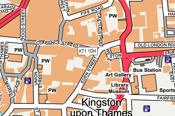 KT1 1DH map - OS OpenMap – Local (Ordnance Survey)