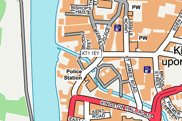 KT1 1EY map - OS OpenMap – Local (Ordnance Survey)