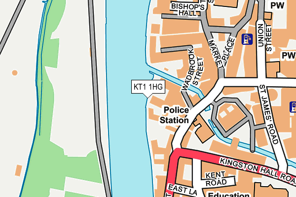 KT1 1HG map - OS OpenMap – Local (Ordnance Survey)