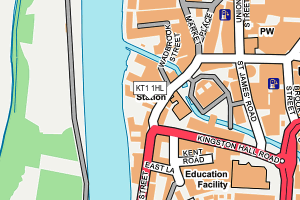 KT1 1HL map - OS OpenMap – Local (Ordnance Survey)
