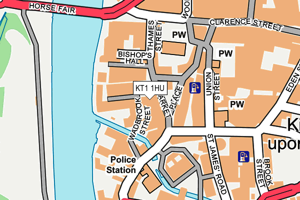 KT1 1HU map - OS OpenMap – Local (Ordnance Survey)