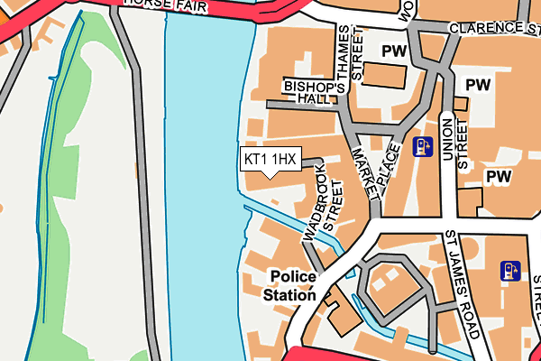 KT1 1HX map - OS OpenMap – Local (Ordnance Survey)
