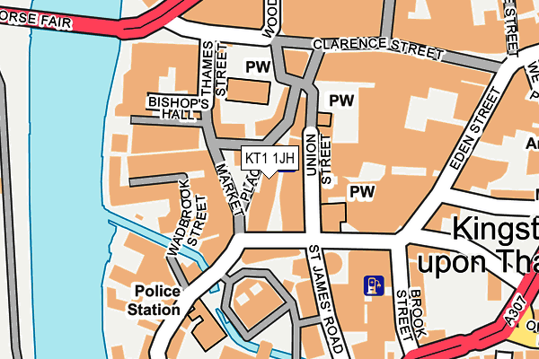 KT1 1JH map - OS OpenMap – Local (Ordnance Survey)