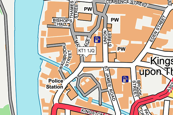 KT1 1JQ map - OS OpenMap – Local (Ordnance Survey)