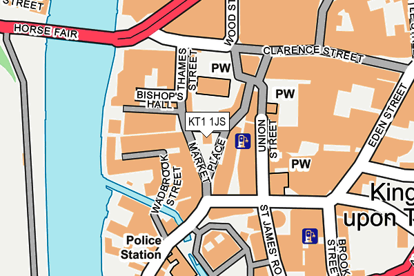 KT1 1JS map - OS OpenMap – Local (Ordnance Survey)