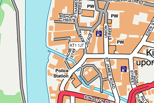 KT1 1JT map - OS OpenMap – Local (Ordnance Survey)