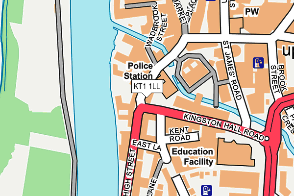 KT1 1LL map - OS OpenMap – Local (Ordnance Survey)