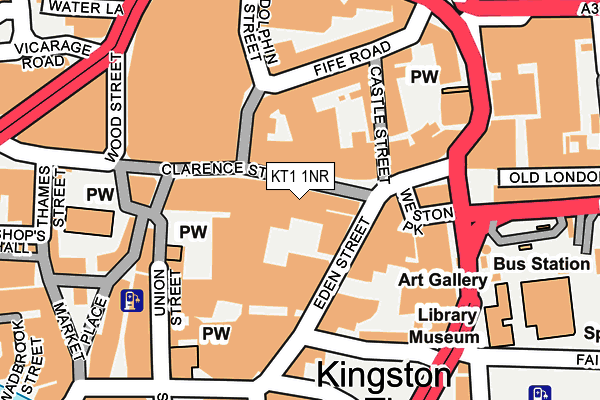 KT1 1NR map - OS OpenMap – Local (Ordnance Survey)