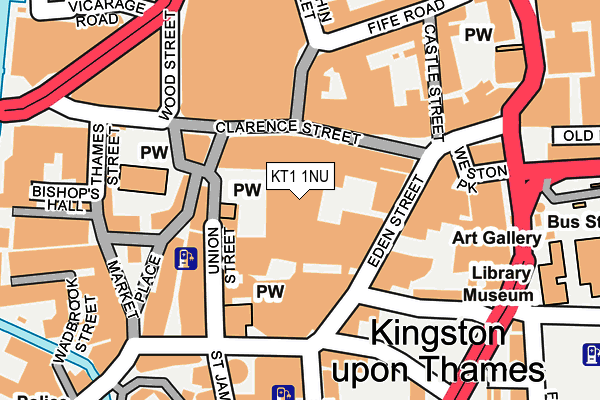 KT1 1NU map - OS OpenMap – Local (Ordnance Survey)