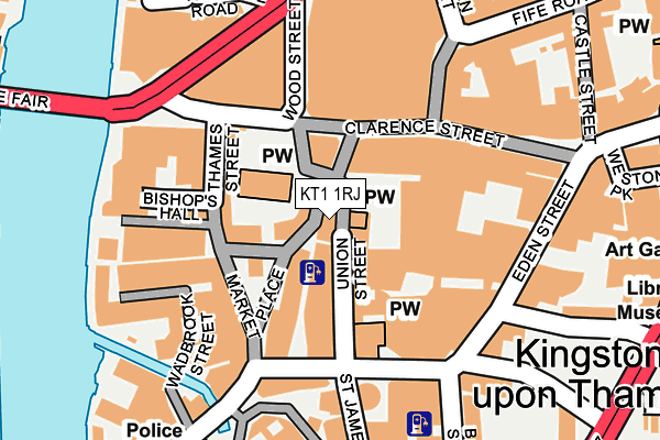 KT1 1RJ map - OS OpenMap – Local (Ordnance Survey)
