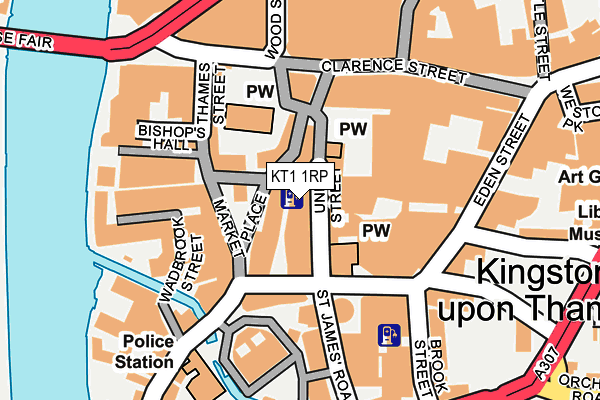 KT1 1RP map - OS OpenMap – Local (Ordnance Survey)