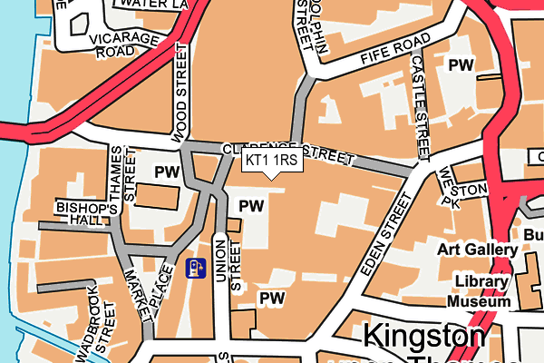 KT1 1RS map - OS OpenMap – Local (Ordnance Survey)