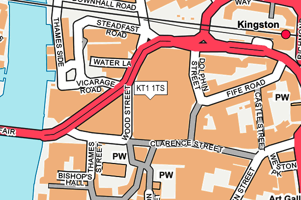 KT1 1TS map - OS OpenMap – Local (Ordnance Survey)