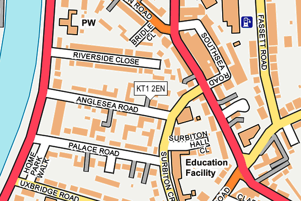 KT1 2EN map - OS OpenMap – Local (Ordnance Survey)