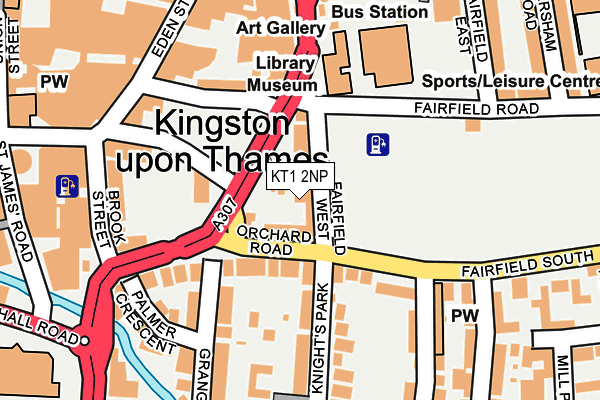 KT1 2NP map - OS OpenMap – Local (Ordnance Survey)