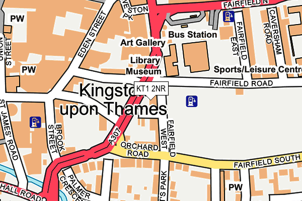 KT1 2NR map - OS OpenMap – Local (Ordnance Survey)