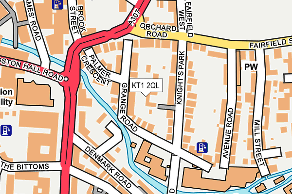 KT1 2QL map - OS OpenMap – Local (Ordnance Survey)