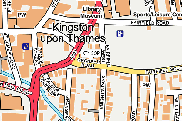 KT1 2QP map - OS OpenMap – Local (Ordnance Survey)