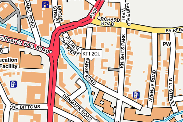 KT1 2QU map - OS OpenMap – Local (Ordnance Survey)