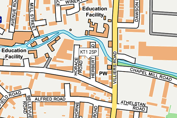 KT1 2SP map - OS OpenMap – Local (Ordnance Survey)