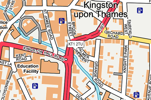 KT1 2TU map - OS OpenMap – Local (Ordnance Survey)