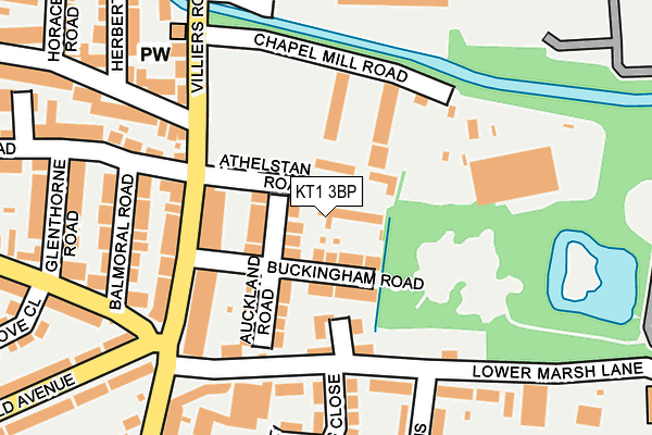 KT1 3BP map - OS OpenMap – Local (Ordnance Survey)