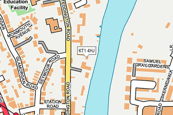 KT1 4HJ map - OS OpenMap – Local (Ordnance Survey)