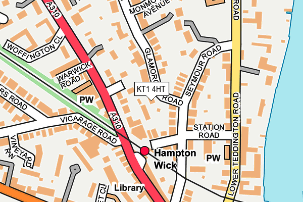 KT1 4HT map - OS OpenMap – Local (Ordnance Survey)