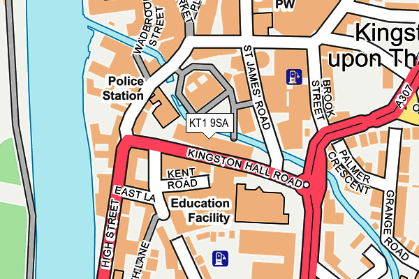 KT1 9SA map - OS OpenMap – Local (Ordnance Survey)