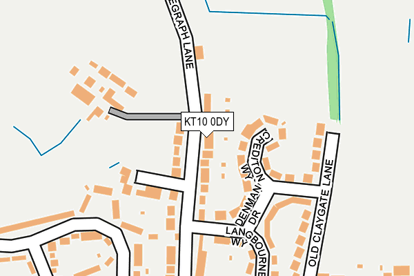 KT10 0DY map - OS OpenMap – Local (Ordnance Survey)