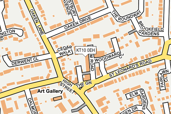 KT10 0EH map - OS OpenMap – Local (Ordnance Survey)