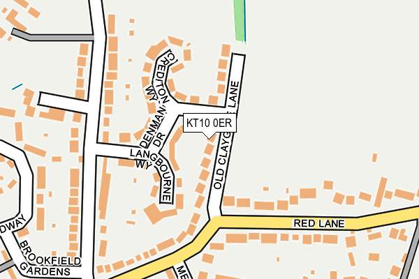 KT10 0ER map - OS OpenMap – Local (Ordnance Survey)