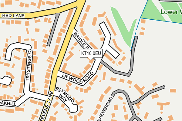 KT10 0EU map - OS OpenMap – Local (Ordnance Survey)