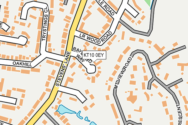 KT10 0EY map - OS OpenMap – Local (Ordnance Survey)