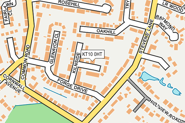 KT10 0HT map - OS OpenMap – Local (Ordnance Survey)