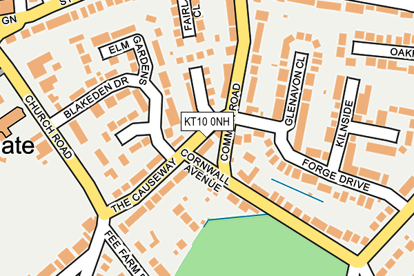 KT10 0NH map - OS OpenMap – Local (Ordnance Survey)