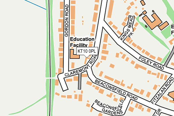 KT10 0PL map - OS OpenMap – Local (Ordnance Survey)