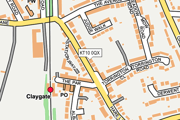 Map of CLAYGATE FLOWERS LIMITED at local scale